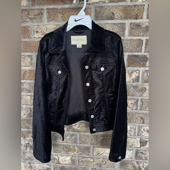 PILCRO AND THE LETTERPRESS Black Classic Velvet Jacket Size S - Picture 4 of 12